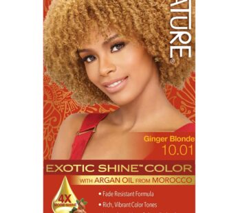 Exotic Shine Hair Color by Creme of Nature, 10.01 Ginger Blonde, with Argan Oil from Morocco, 1 Application
