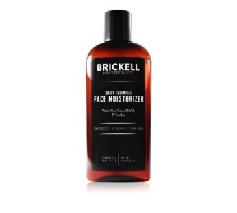 Brickell Men’s Daily Essential Face Moisturizer for Men, Natural and Organic Fast-Absorbing Face Lotion with Hyaluronic Acid, Green Tea, and Jojoba, 4 Ounce, Scented