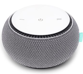 SNOOZ Smart White Noise Machine – Real Fan Inside for Non-Looping White Noise Sounds – App-Based Remote Control, Sleep Timer, and Night Light – Cloud