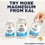KAL Magnesium Malate 400mg, Chelated Magnesium Supplement with Malic Acid, Healthy Energy & Muscle Function Support, Enhanced Absorption, Vegan, Non-GMO, 45 Servings, 90 Veg Tabs - Image 6