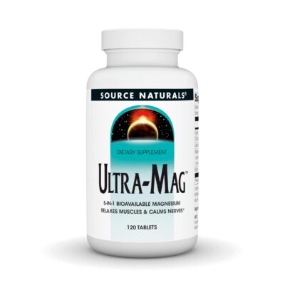 Source Naturals Ultra-Mag High-Efficiency Magnesium Complex - Maintains Muscle & Nerve Function* - 120 Tablets