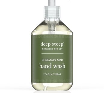 Deep Steep Argan Oil Liquid Hand Wash, Rosemary Mint, 17.6 Fluid Ounce