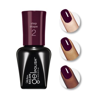 Sally Hansen Salon Gel Polish Nail Lacquer, Pat On The Black, 0.14 Fl Oz - Image 3