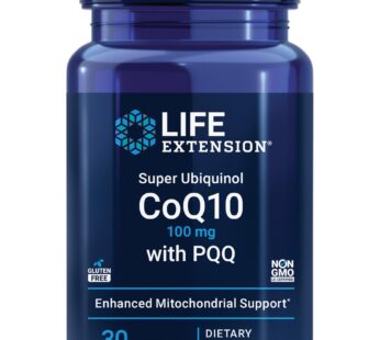 Life Extension Super Ubiquinol CoQ10 with PQQ, CoQ10, PQQ, shilajit, heart health, cellular energy support, 8x better absorption, gluten-free, 100 mg, 30 softgels
