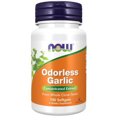 NOW Supplements, Odorless Garlic (Allium sativum), Concentrated Extract, 100 Softgels