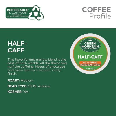 Green Mountain Coffee Roasters Half Caff, Single-Serve Keurig K-Cup Pods, Medium Roast Coffee, 24 Count - Image 9