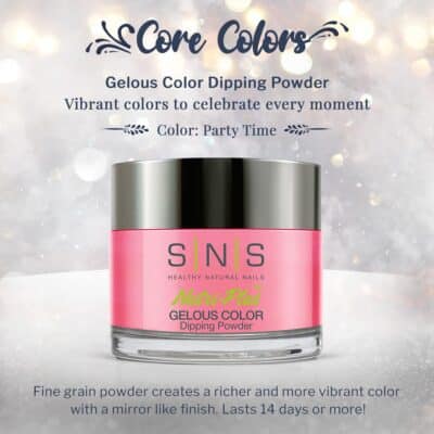 SNS Nail Dip Powder, Gelous Color Dipping Powder - Party Time (Pink) - Long-Lasting Dip Nail Color Lasts 14 Days - Low-Odor & No UV Lamp Required - 1oz - Image 2