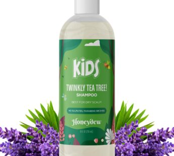 HONEYDEW Shampoo for Dry or Itchy Scalps, Tea Tree Oil and Rosemary, Sulfate and Paraben Free, Cleansing and Soothing for Kids, 8 oz