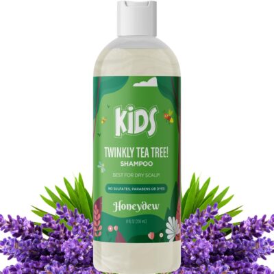 HONEYDEW Shampoo for Dry or Itchy Scalps, Tea Tree Oil and Rosemary, Sulfate and Paraben Free, Cleansing and Soothing for Kids, 8 oz