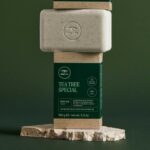 Tea Tree Body Bar Soap with Tea Tree + Parsley Flakes, Deep Cleans + Exfoliates, For All Skin Types - Image 3
