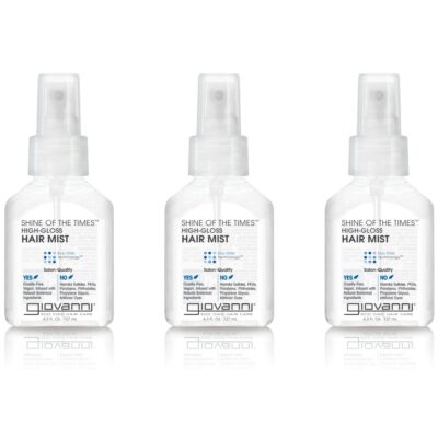 GIOVANNI Shine of the Times Finishing High-Gloss Hair Mist - Anti Frizz, Color Safe, Salon Quality, Cruelty-Free, No Parabens, Infused with Natural Botanical Ingredients - 4.3 oz (3 Pack)