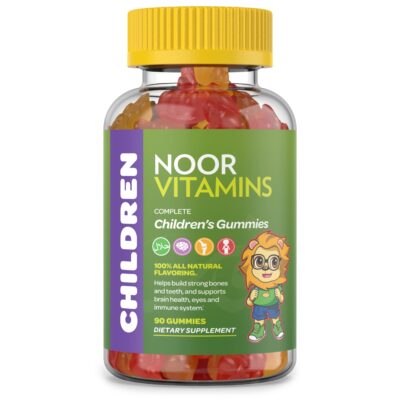 Halal Vitamins, Kids Vitamins, Kids Multivitamin Gummies Noor Vitamins: Vitamin C for Kids, D3, and Zinc for Immunity, B6 B12 for Energy. Non-GMO, Halal Gummies - 90 Count Gummy Vitamins for Kids