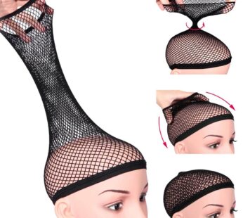 Dreamlover Mesh Wig Cap for Long Hair, Hair Net for Wig, Hair Cap for Wigs, Black, 2 Pieces