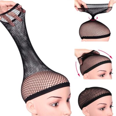 Dreamlover Mesh Wig Cap for Long Hair, Hair Net for Wig, Hair Cap for Wigs, Black, 2 Pieces