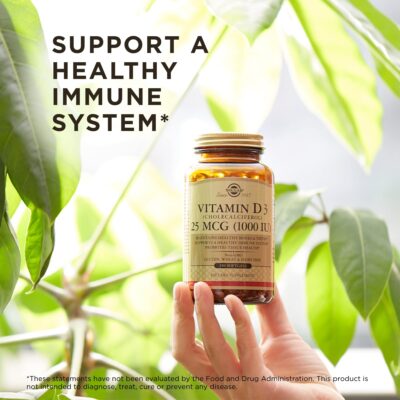 Solgar Vitamin D3 (Cholecalciferol) 25 MCG (1000 IU), 250 Softgels - Helps Maintain Healthy Bones & Teeth - Immune System Support - Non-GMO, Gluten Free, Dairy Free - 250 Servings - Image 5