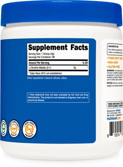 Nutricost L-Citrulline Malate (2:1) Powder (300 Grams) - Image 5