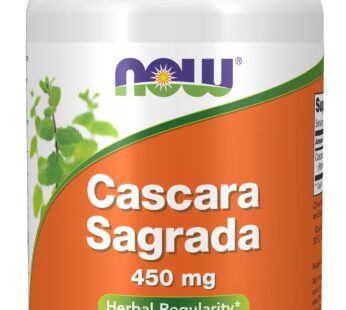 NOW Supplements, Cascara Sagrada (Rhamnus purshiana) 450 mg, Herbal Regularity*, 100 Veg Capsules