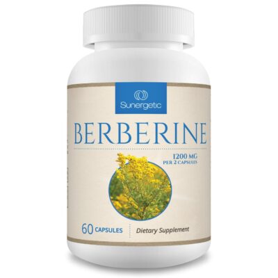 Sunergetic Premium Berberine Supplement - 1200mg of Berberine Per Serving - Berberine HCL Supplement Non-GMO - Immune Support- 60 Berberine Capsules