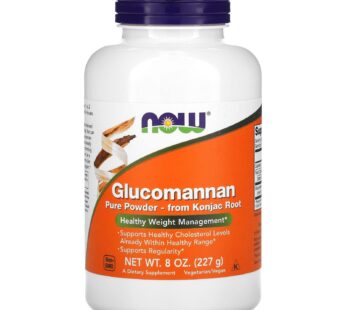 NOW Supplements, Glucomannan (Amorphophallus konjac) Pure Powder, Supports Regularity*, Healthy Weight Management*, 8 Ounce (Pack of 1)