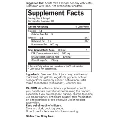 Garden of Life EPA/DHA Omega 3 Fish Oil - Minami Natural Brain Function, Heart and Mood Supplement, 120 Count - Image 4