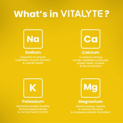 Vitalyte Electrolyte Powder Drink Mix, Isotonic Electrolyte Hydration Mix, Gluten Free Post Workout Powder Mix, Pack of 1, 35 oz., Lemon Flavor - Image 5