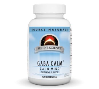 Source Naturals Serene Science, GABA Calm – Supports A Calming Mood, Quick Dissolving Orange Flavor* – 120 Lozenges