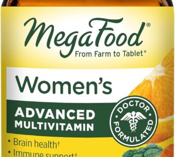 MegaFood Women’s Advanced Multivitamin for Women – Doctor-Formulated With Iron, Choline, Vitamin D, Vitamin C & Zinc – Brain Health – Immune Support – Non-GMO – Vegetarian – 120 Tabs (60 Servings)