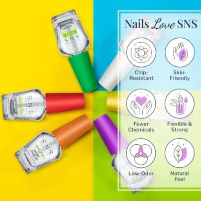 SNS Base Coat Nail Polish for Nail Dip Powder Set, 6 Pack - Long-Lasting & Fast-Drying Nail Strengtheners Gel Base for Colors - Low-Odor Dipping Powder Polish, No UV Lamp Required, 0.5 Oz - Image 2