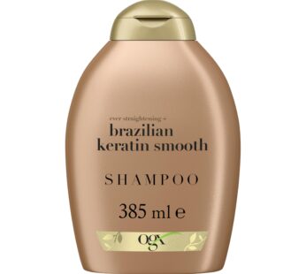 OGX Brazilian Keratin Therapy Shampoo for Shiny Hair, Sulfate-Free, with Coconut Oil and Avocado Oil, 13 Fl Oz