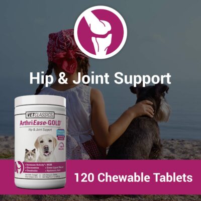 Vet Classics ArthriEase-Gold Hip & Joint Support for Dogs, Cats, Horses ? Chewable Tablet Health Supplement ? Alleviate Aches, Discomfort ? for Flexibility, Healthy Joint ? Antioxidant - 120 Ct - Image 2