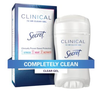 Secret Clinical Strength Clear Gel Women’s Antiperspirant & Deodorant Completely Clean Scent 1.6 Oz, 1.600 Fluid Ounce