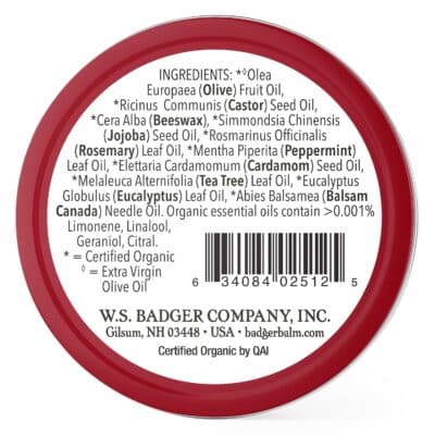 Badger - Foot Balm, Peppermint & Tea Tree, Heel Balm for Dry Cracked Feet, Certified Organic, Foot Balm with Essential Oils, Extra Virgin Olive and Jojoba Oils, 0.75 oz - Image 2