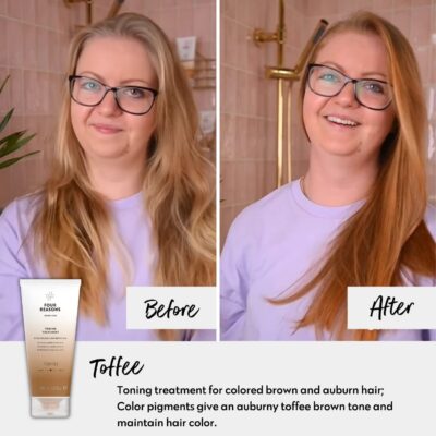 FOUR REASONS Toffee Toning Treatment - Color Depositing Conditioner for Color-Treated Hair - Semi Permanent Hair Toner, Vegan and Cruelty-Free (27 Shades), 6.76 fl oz - Image 2