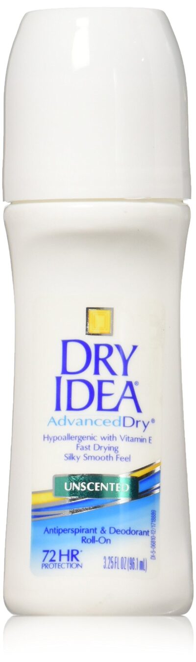 Dry Idea Anti-Perspirant Deodorant Roll-On Unscented 3.25 oz (Pack of 6)