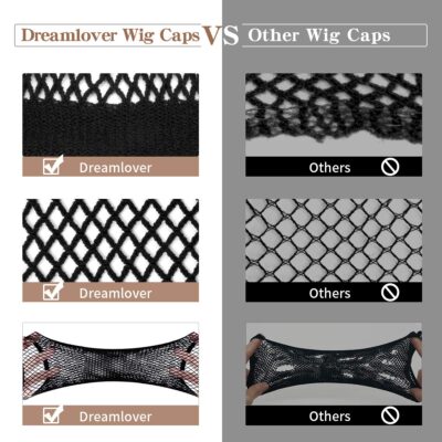 Dreamlover Mesh Wig Cap for Long Hair, Hair Net for Wig, Hair Cap for Wigs, Black, 2 Pieces - Image 7