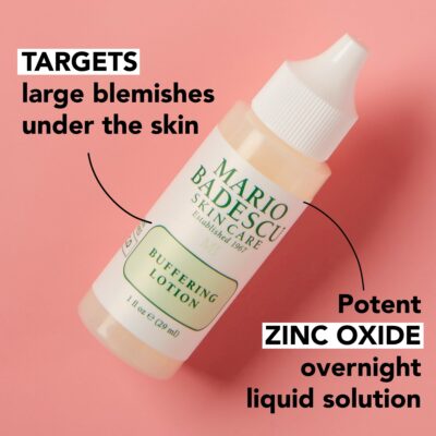 Mario Badescu Buffering Lotion Blemish Spot Treatment for Face with Potent Zinc Oxide, Niacinamide and B Vitamins | Overnight Treatment Serum that Targets Large Blemishes Under the Skin | 1 Fl Oz - Image 4