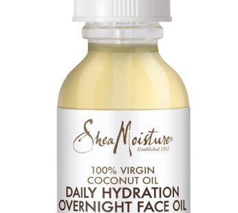 SheaMoisture Overnight Face Oil for All Skin Types 100% Virgin Coconut Oil for Daily Hydration 1 oz