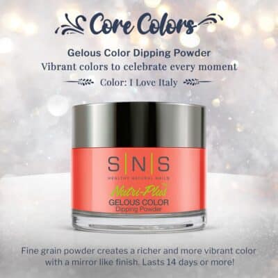 SNS Nail Dip Powder, Gelous Color Dipping Powder - I Love Italy (Brown/Shimmer) - Long-Lasting Dip Nail Color Lasts 14 Days - Low-Odor & No UV Lamp Required - 1oz - Image 2