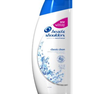 Head and Shoulders Classic Clean Anti-Dandruff Shampoo 23.7 Fl Oz (Pack of 2)