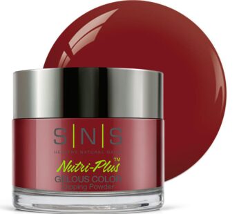 SNS Nail Dip Powder, Gelous Color Dipping Powder – P.S. I Love You (Red/Burgundy, Cream) – Long-Lasting Dip Nail Color Lasts 14 Days – Low-Odor & No UV Lamp Required – 1oz