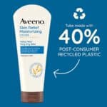 Aveeno Skin Relief 24-Hour Moisturizing Lotion for Sensitive Skin with Natural Shea Butter & Triple Oat Complex, Unscented Therapeutic Lotion for Extra Dry, Itchy Skin, 8 fl. oz - Image 4
