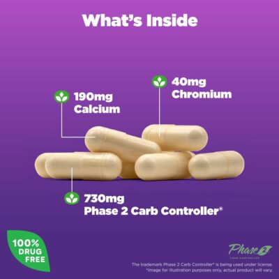 Natrol Carb Intercept with Phase 2 Carb Controller Capsules, White kidney bean extract, Helps control carbs, Helps metabolize fats, Clinically tested, Promotes healthy body weight, 1,000mg, 120 Count - Image 2