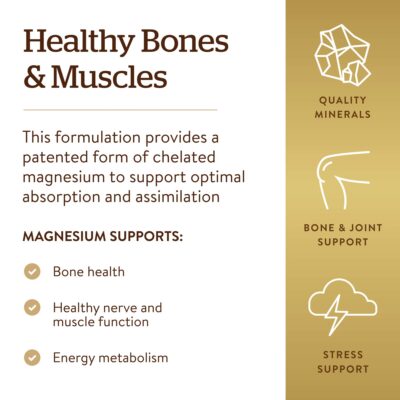 Solgar Chelated Magnesium, 250 Tablets - Supports Nerve & Muscle Function - Promotes Healthy Bones - Vital for Cellular Energy Release - Non-GMO, Vegan, Gluten Free, Dairy Free - 62 Servings - Image 4