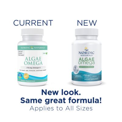 Nordic Naturals Algae Omega - 60 Soft Gels - 715 mg Omega-3 - Certified Vegan Algae Oil - Plant-Based EPA & DHA - Heart, Eye, Immune & Brain Health - Non-GMO - 30 Servings - Image 5