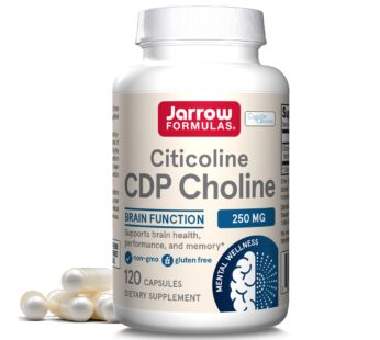 Jarrow Formulas CDP Choline Capsules, 250 mg Dietary Supplement for Memory and Brain Health, 120 Veggie Capsules, 60-120 Day Supply