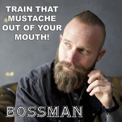 Bossman MUDstache Unscented Mustache Wax ? No Pull - Spreads Easy for a Strong Non-Tacky 24 hr Hold - Tame, Train and Style - Moustache Wax for Men (1oz) - Image 6