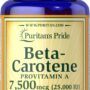 Puritan's Pride Beta Carotene for Immune and Eye Health to Support a Healthy Immune System 100 Softgels