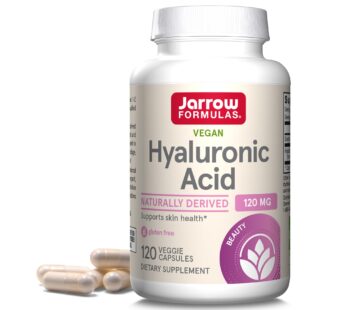 Jarrow Formulas Hyaluronic Acid 120 mg, Dietary Supplement, Skin Health Support, 120 Veggie Capsules, Up to 60 Day Supply