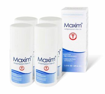 Maxim Clinical Strength Antiperspirant Deodorant for Women & Men, Anti-Sweat Deodorant, Prevent Sweat Armpits, Underarm Sweat Block Treatment, Protection to Keep Dry & Odor Free (4 Pack)