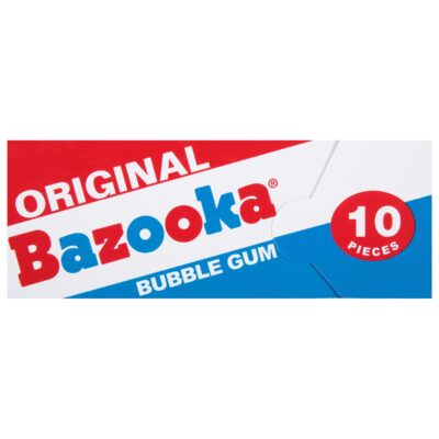 Bazooka Bubble Gum Individually Wrapped Pink Chewing Gum in Original Flavor - 10 Piece Wallet Packs (Pack of 12) - Fun Old Fashioned Candy for Kids - Image 2